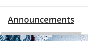 Announcements