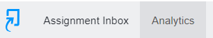 Screenshot of the Assignment Inbox and Analytics tab within a Turnitin assignment with Learn Ultra