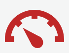 A red Blackboard Ally gauge icon