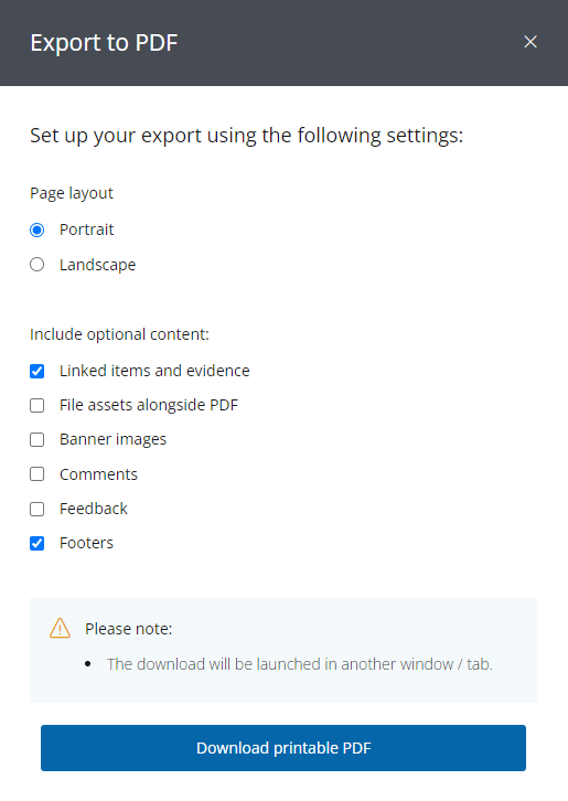 PDF Options