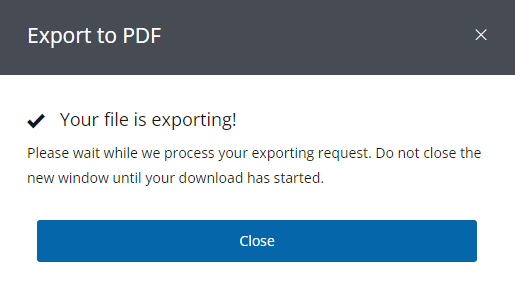 PDF Exporting