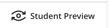 The Student Preview button in Blackboard