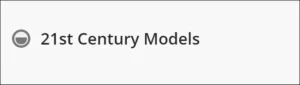 A half filled circle next to a content item indicating that a student has accessed but not completed the content