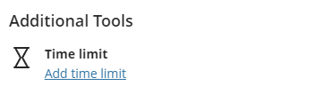 Assignment setting under Additional tool Add Time limit
