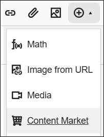 Screenshot showing the Content Market item for video submission.