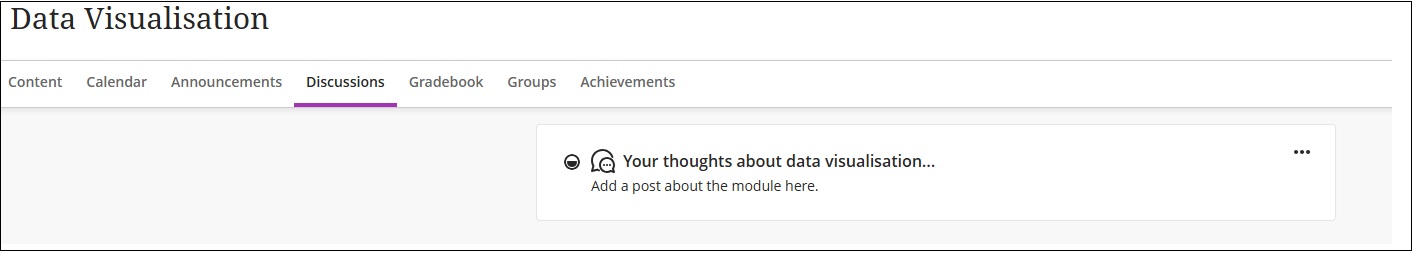 Discussions tab showing list of discussions.